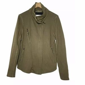 Raison D’etre Green Zippered Jacket Size L Green